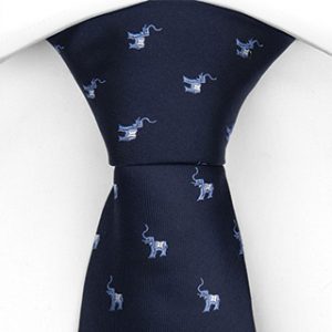 Santino - Blå slips i siden med blåa elefanter